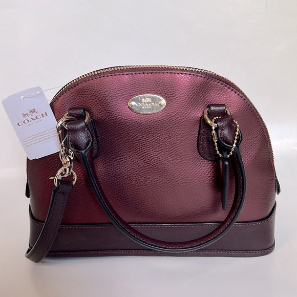 Coach OxBld Metallic Cherry MINI CORA DOME SATCHEL, NWT - Picture 6 of 6